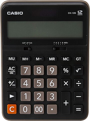 CASİO DX-12 B MASA ÜSTÜ HESAP MAKİNESİ 12 HANE SİYAH - 2