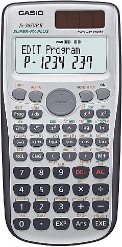 CASİO FX-3650 P 308 BİLİMSEL FONSKİYONLU HESAP MAKİNESİ GRİ (4 PROGRAMLI İNTEGRAL KOMPLEKS GÜNEŞ ENERJİLİ+PİLLİ) - 1