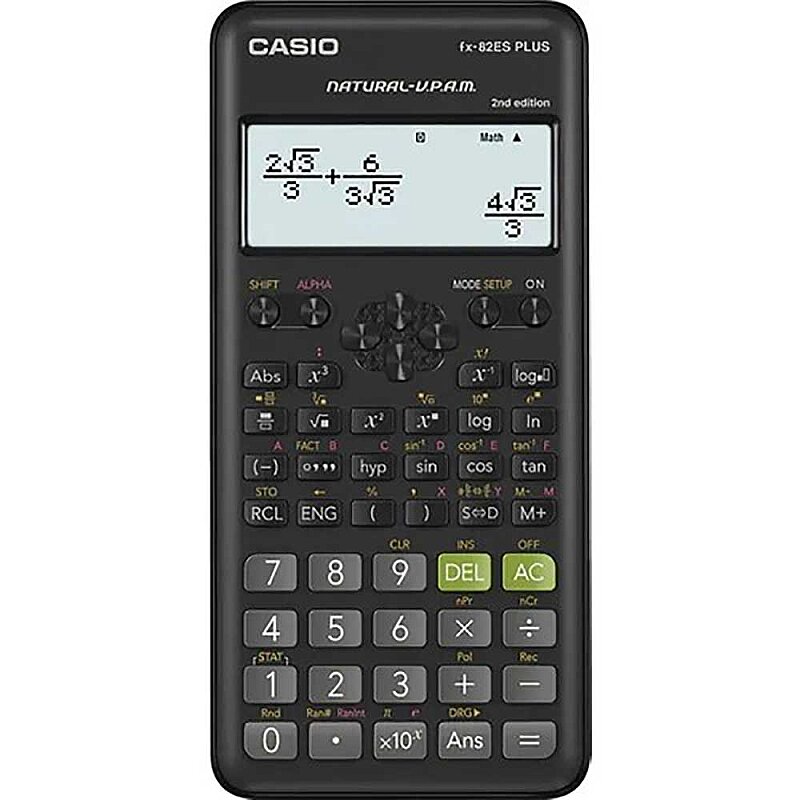CASİO FX-82 ES PLUS-2 252 BİLİMSEL FONSKİYONLU HESAP MAKİNESİ SİYAH (DOĞAL İŞLEM GİRİŞİ VE ÇIKIŞI)