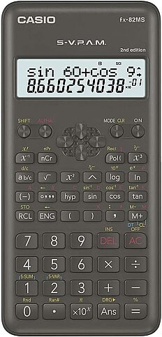 CASİO FX-82 MS-2 240 BİLİMSEL FONSKİYONLU HESAP MAKİNESİ SİYAH - 1