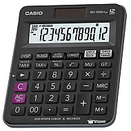 CASİO MJ-120 D PLUS MASA ÜSTÜ HESAP MAKİNESİ 12 HANE SİYAH (TAX 300 İŞLEM KONTROLLÜ) - CASİO