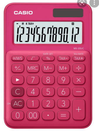Casio Ms-20 Uc Masa Üstü Hesap Makinesi 12 Hane Fuşya (Tax) - 1