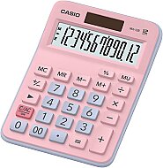 CASİO MX-12 B-PKLB MASA ÜSTÜ HESAP MAKİNESİ 12 HANE PEMBE-MAVİ - CASİO