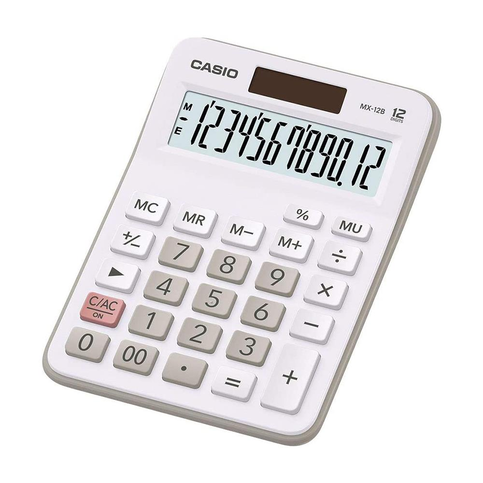 Casio Mx-12 B-We Masa Üstü Hesap Makinesi 12 Hane Beyaz - 1