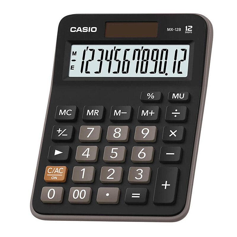 CASİO MX-12 B MASA ÜSTÜ HESAP MAKİNESİ 12 HANE SİYAH