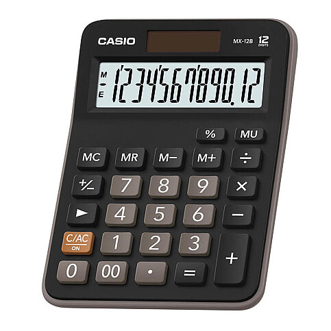 CASİO MX-12 B MASA ÜSTÜ HESAP MAKİNESİ 12 HANE SİYAH - 1