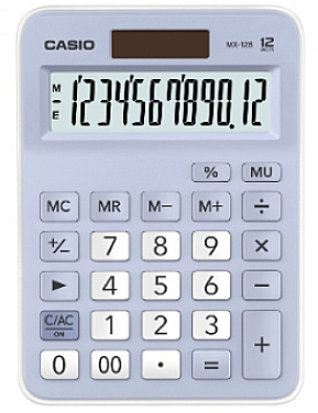 CASİO MX-12 B MASA ÜSTÜ HESAP MAKİNESİ 12 HANE MAVİ - 1