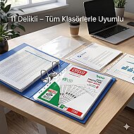 CASSA 7255 ECO DELİKLİ POŞET DOSYA 35 MİKRON A4 100LÜ - CASSA (1)