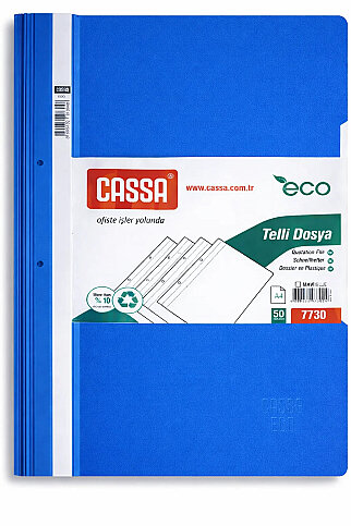 CASSA 7730 ECO TELLİ DOSYA MAVİ 50Lİ - 1