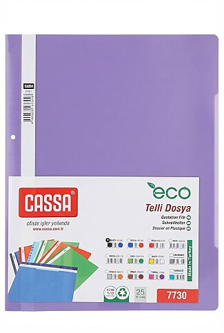 CASSA 7730 ECO TELLİ DOSYA MOR 50Lİ - 1