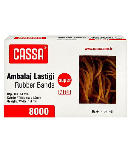 CASSA 8000 MİDİ AMBALAJ LASTİĞİ 50gr KUTU - 1