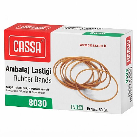 CASSA 8030 EKONOMİK MİDİ AMBALAJ LASTİĞİ 50gr KUTU - 1