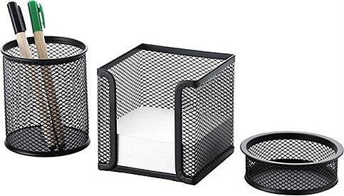 CASSA 8915 METAL PERFORE MASA SETİ SİYAH 3LÜ - 1
