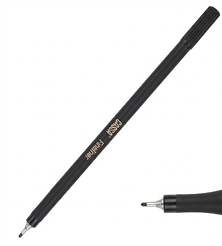 CASSA 9812 FİNELİNER KEÇE UÇLU KALEM 0.4mm SİYAH - 1