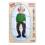 CC 01114 AHŞAP PUZZLE MEMO DEDE TORUN 6 PARÇA - CC