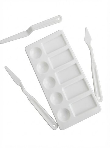CEOART PLASTİK SPATULA 3LÜ+PALET SETİ (CEO-SN0015) - 1