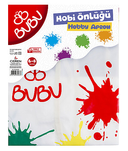 CEREN BUBU 00006 SU GEÇİRMEZ BOYA ÖNLÜĞÜ 6-8 YAŞ - 1
