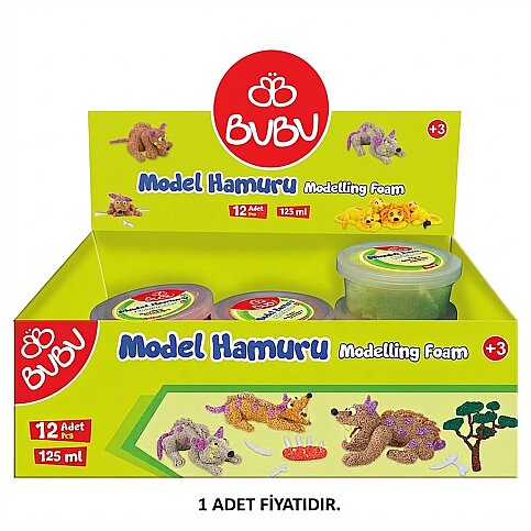 CEREN BUBU HA0002 KÖPÜK OYUN HAMURU 12 RENKx125ml - 1
