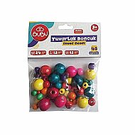 CEREN BUBU HS0035 RENKLİ YUVARLAK BONCUK KARIŞIK RENK - BUBU