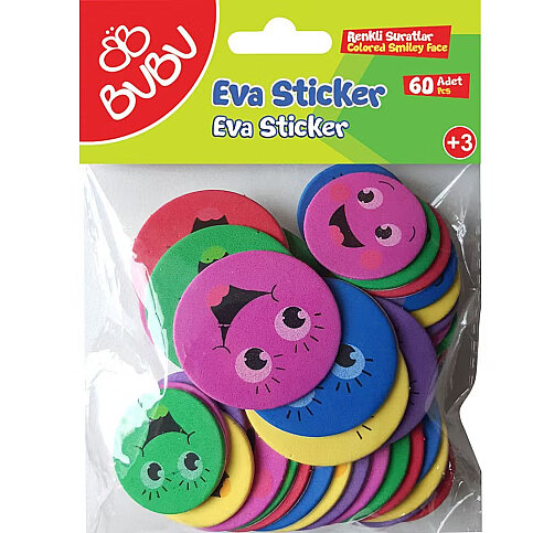 CEREN BUBU ST0142 EVA STİCKER RENKLİ SURATLAR 60 ADET - 1