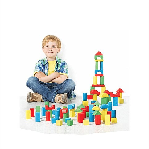 CHİVA KİD-1004 AHŞAP RENKLİ BLOK 100 PARÇA - 2