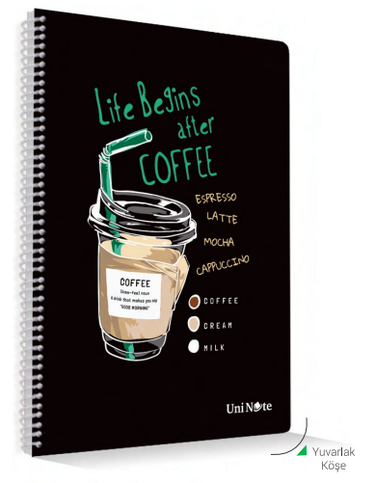 Çınar Coffee Spiralli Defter A4 Kareli 72 Yaprak (72608) - 1