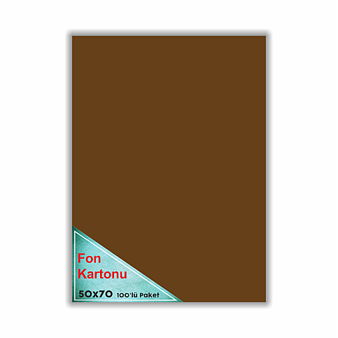 ÇINAR FON KARTONU 48x68 KAHVE 120gr (50007) - 1