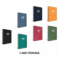 ÇINAR FUSİON SPİRALLİ SERT KAPAK DEFTER 17x24 ÇİZGİLİ 100 YAPRAK (55134) - ÇINAR
