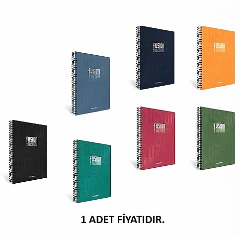 ÇINAR FUSİON SPİRALLİ SERT KAPAK DEFTER 17x24 ÇİZGİLİ 100 YAPRAK (55134) - 1