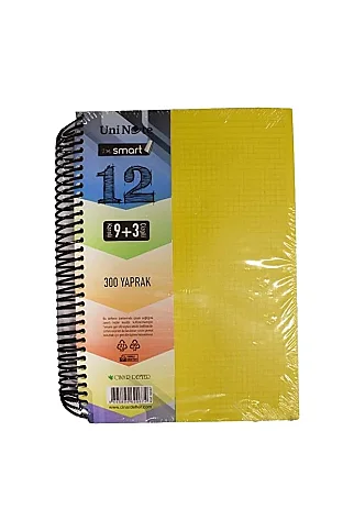 Çınar I'M Smart Spiralli Defter A4 9 Kareli+3 Çizgili Bölme 300 Yaprak (62067) - 1