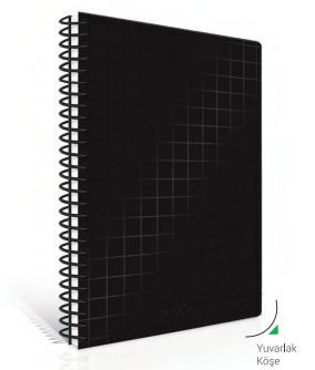 Çınar Nero Spiralli Sert Kapak Defter 17x24 Kareli 100 Yaprak (55215) - 1