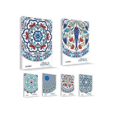 ÇINAR NİCEA OTTOMAN SPİRALLİ DEFTER A4 KARELİ 72 YAPRAK (71708) - 1
