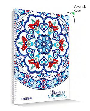 ÇINAR NİCEA OTTOMAN SPİRALLİ DEFTER A4 KARELİ 72 YAPRAK (71708) - 1