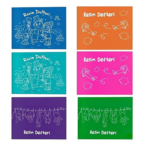 ÇINAR PLASTİK KAPAK RESİM DEFTERİ 21x29 30 YAPRAK (20005) - 1