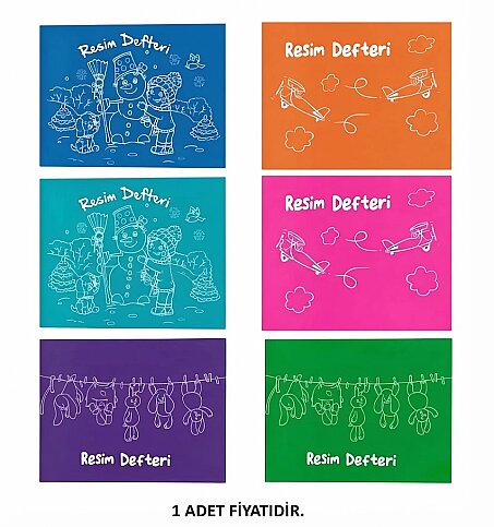 ÇINAR PLASTİK KAPAK RESİM DEFTERİ 21x29 30 YAPRAK (20005) - 1