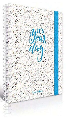 ÇINAR UNİ-NOTE YOUR DAY LASTİKLİ SPİRALLİ SERT KAPAK DEFTER 17x24 KARELİ 120 YAPRAK (55185) - 1