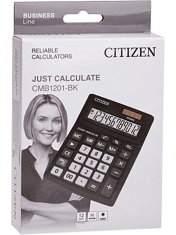 CİTİZEN CMB-1201BK MASA ÜSTÜ HESAP MAKİNESİ 12 HANE(4007120101) - 1