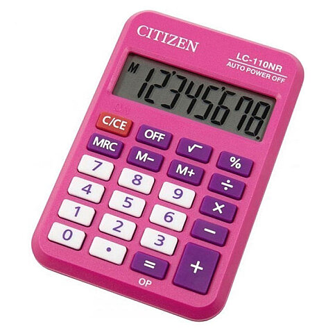 CİTİZEN LC-110NRPK MASA ÜSTÜ HESAP MAKİNESİ PEMBE 12 HANE(4007110002) - 1