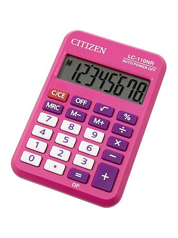 CİTİZEN LC-110NRPK MASA ÜSTÜ HESAP MAKİNESİ PEMBE 12 HANE(4007110002) - 1