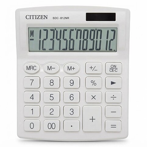 CİTİZEN SDC-812NR MASA ÜSTÜ HESAP MAKİNESİ BEYAZ 12 HANE(4007812004) - 1