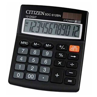 CİTİZEN SDC-812NR MASA ÜSTÜ HESAP MAKİNESİ SİYAH 12 HANE(4007812000)