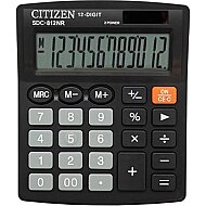 CİTİZEN SDC-812NR MASA ÜSTÜ HESAP MAKİNESİ SİYAH 12 HANE(4007812000) - CİTİZEN