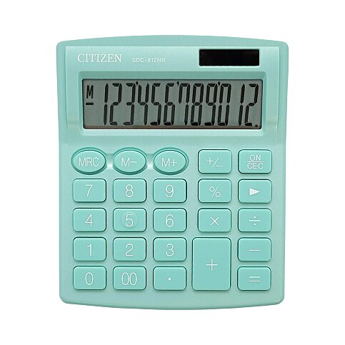 CİTİZEN SDC-812NR MASA ÜSTÜ HESAP MAKİNESİ YEŞİL 12 HANE(4007812002) - 1
