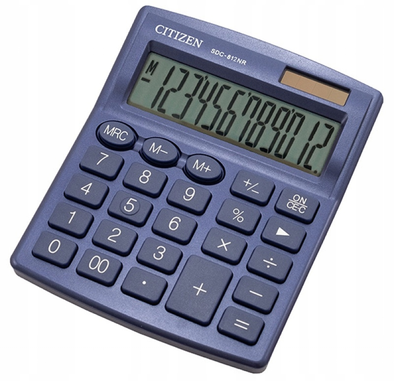 CİTİZEN SDC-812NR MASA ÜSTÜ HESAP MAKİNESİ MAVİ 12 HANE(4007812001)