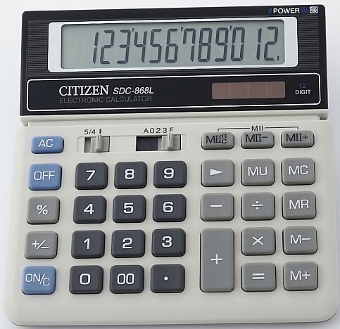 CİTİZEN SDC-868L MASA ÜSTÜ HESAP MAKİNESİ 12 HANE (4007868000) - 1