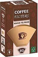 COFFEE 1x4 FİLTRE KAHVE KAĞIDI KAHVERENGİ 80Lİ - COFFEE