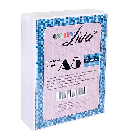 COPYLİVA FOTOKOPİ KAĞIDI A5 80gr 500LÜ - 1