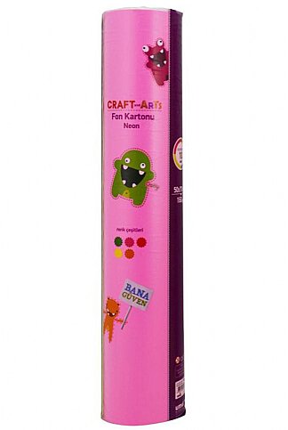 CRAFT&ARTS UCA-800-5070-R FON KARTONU 50x70 NEON 160gr 10LU RULO (30006875) - 1