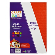 Craft&Arts Simli Oluklu Mukavva 25X35 10Lu - CRAFT&ARTS