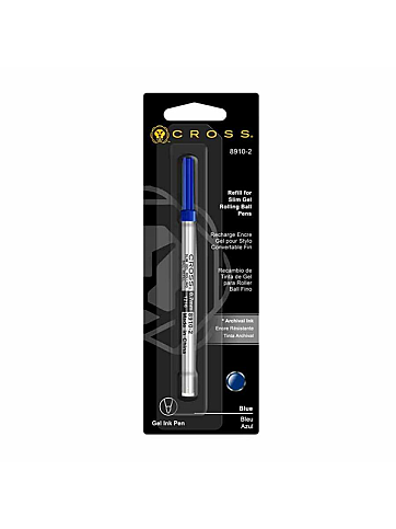 Cross 8910-2 Slim İnce Jel Kalem Yedeği Mavi - 2